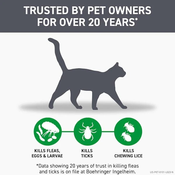 FRONTLINE Plus Flea and Tick Treatment for Cats Over 1.5 lbs. 6 Treatments